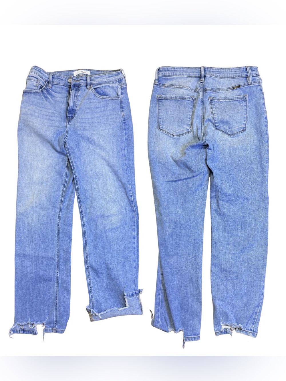 KanCan Light Medium Wash High-Rise Straight Leg cotton Denim Jeans | size 9/28